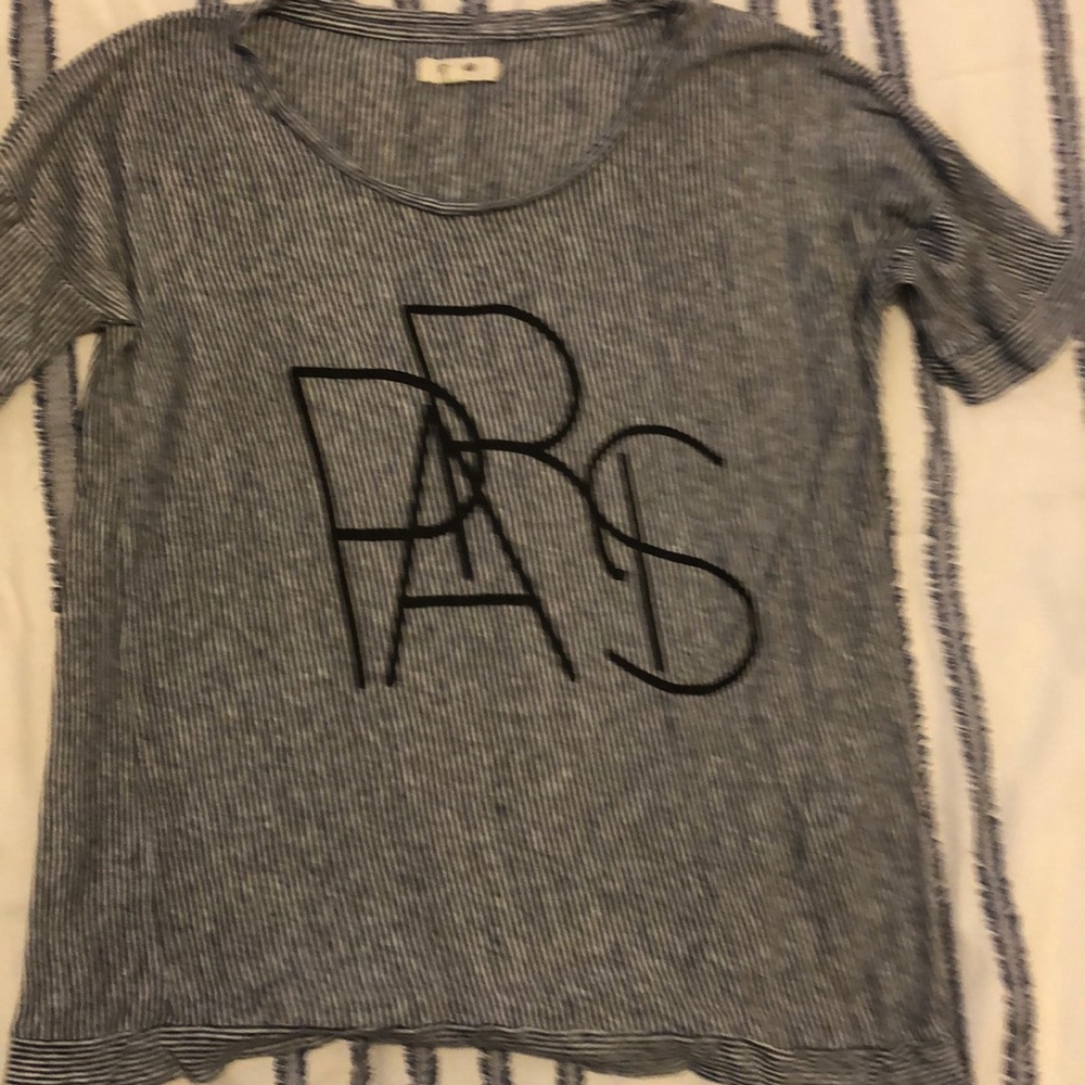 Madewell slouchy Stripped  “Paris” shirt